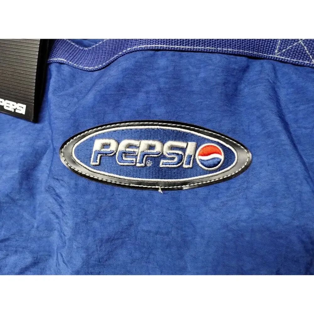 Vintage 1990s Pepsi Co Handled Large‎ Duffle Bag Blue Y2k Advertisement Gym